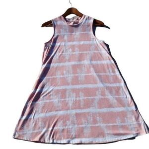 Pink Rose Casual Jersey Knit Tie-dye Sleeveless Mini Shift Dress Pink Sz S